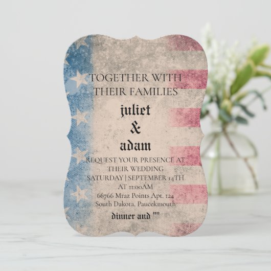 Faire-part de mariage de l'armée de l'air (Debout devant)