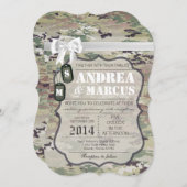 faire-part de mariage de l'Armée de l'Air OCP Camo (Devant / Derrière)