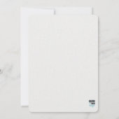 Faire-part de mariage de lavage à l'aquarelle bleu (Dos)