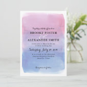 Faire-part de mariage de lavage aquarelle (Debout devant)