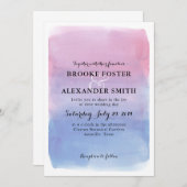 Faire-part de mariage de lavage aquarelle (Devant / Derrière)