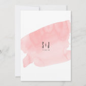 Faire-part de mariage de lavage rose Aquarelle (Dos)