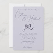 Faire-part de mariage de lavande (Devant)