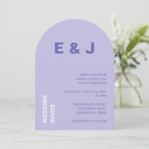 Faire-part de mariage de lavande violette moderne
