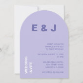 Faire-part de mariage de lavande violette moderne (Devant)