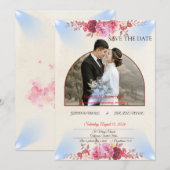 Faire-part de mariage de l'église Blush Rose (Devant / Derrière)