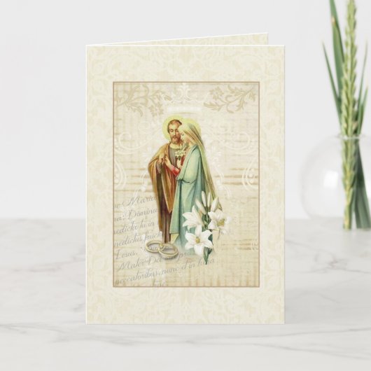 Faire-part de mariage de l'Église catholique tradi (Devant)