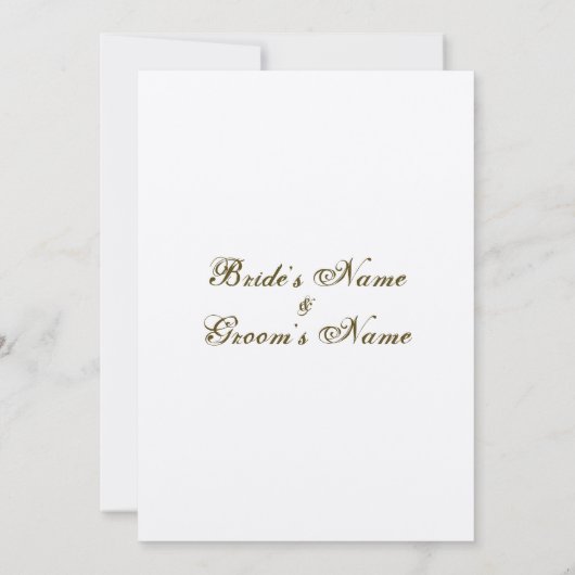 Faire-part de mariage de l'église - De la mariée e (Dos)