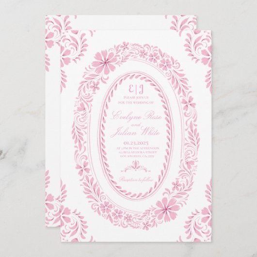 Faire-part de mariage de l'hérédité floue (Devant / Derrière)