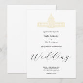 Faire-part de mariage de l'hôtel de ville de San F (Devant / Derrière)