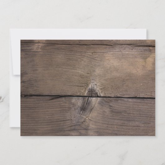 Faire-part de mariage de liège à vin rustique (Dos)