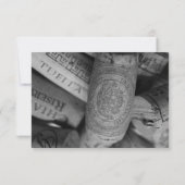 Faire-part de mariage de liège à vin rustique (Dos)