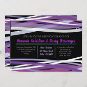 FAIRE-PART DE MARIAGE DE LIGNES SIMPLES (Devant / Derrière)