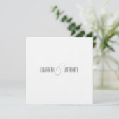 Faire-part de mariage de lin de code QR moderne (Debout devant)