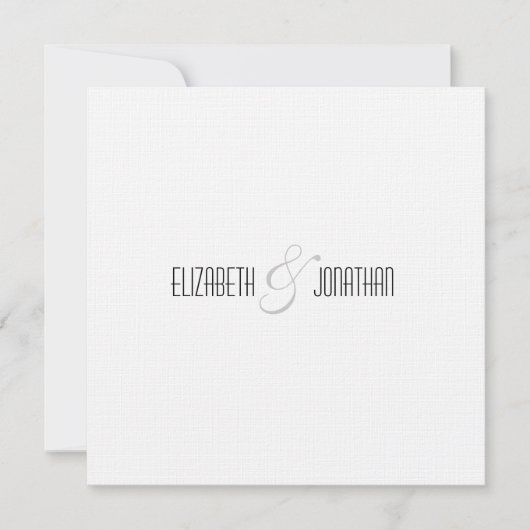 Faire-part de mariage de lin de code QR moderne (Devant)
