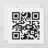 Faire-part de mariage de lin de code QR moderne (Dos)
