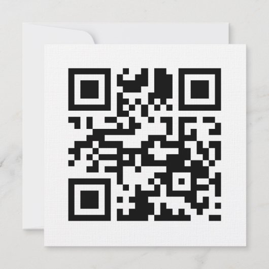 Faire-part de mariage de lin de code QR moderne (Dos)
