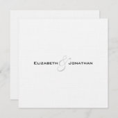 Faire-part de mariage de lin de code QR moderne (Devant / Derrière)