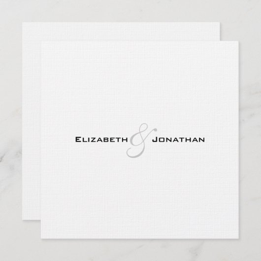 Faire-part de mariage de lin de code QR moderne (Devant / Derrière)