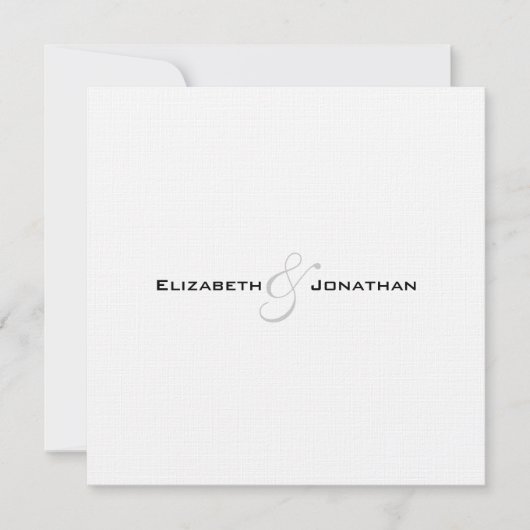 Faire-part de mariage de lin de code QR moderne (Devant)