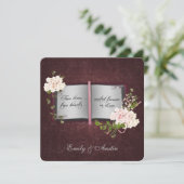 Faire-part de mariage de livre d'histoire (Debout devant)