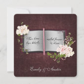 Faire-part de mariage de livre d'histoire (Devant)