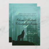 Faire-part de mariage de livre d'imaginaire (Devant / Derrière)