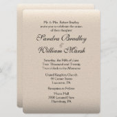 Faire-part de mariage de look cuir (Devant / Derrière)