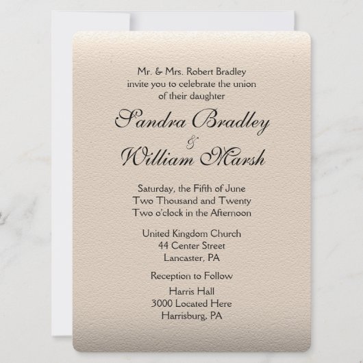 Faire-part de mariage de look cuir (Devant)