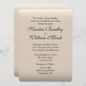 Faire-part de mariage de look cuir (Devant / Derrière)