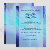 Faire-part de mariage de l'orchidée bleue (Devant / Derrière)
