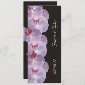 Faire-part de mariage de l'orchidée mauve (Devant / Derrière)