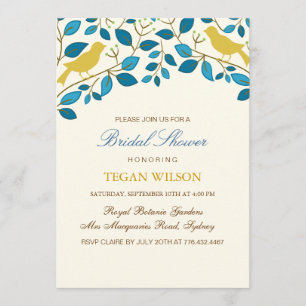 Faire-part de mariage de Love Birds jaune