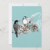 Faire-part de mariage de Lovebirds rustiques (Dos)