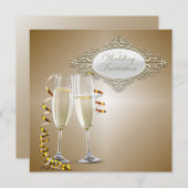 Faire-part de mariage de lunettes de champagne cla (Devant / Derrière)