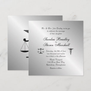 Faire-part de mariage de l'Union du droit et de la