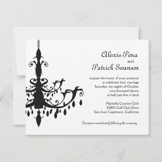 Faire-part de mariage de lustre (Devant)