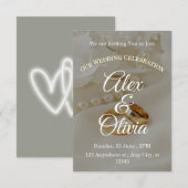 Faire-part de mariage de luxe (Devant / Derrière)