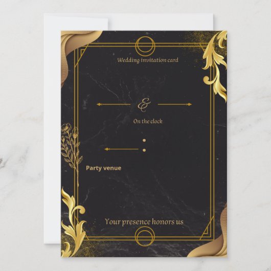 faire-part de mariage de luxe (Devant)