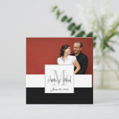 Faire-part de mariage de luxe de monogramme (Debout devant)