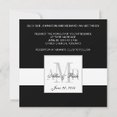 Faire-part de mariage de luxe de monogramme (Dos)