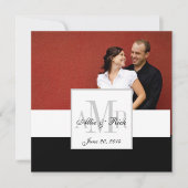 Faire-part de mariage de luxe de monogramme (Devant)
