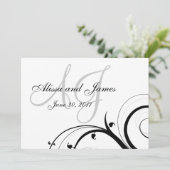 Faire-part de mariage de luxe de monogramme de (Debout devant)