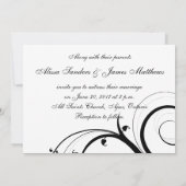 Faire-part de mariage de luxe de monogramme de (Dos)