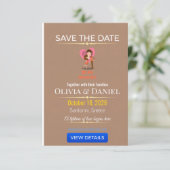 Faire-part de mariage de luxe Destination Save The (Debout devant)