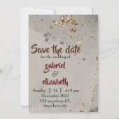 faire-part de mariage de luxe élégant et simple (Devant)