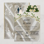 Faire-part de mariage de luxe élégant | Modèle édi (Devant / Derrière)