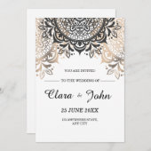 Faire-part de mariage de luxe, mariage minimaliste (Devant / Derrière)