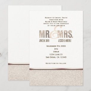 Faire-part de mariage de M. et Mme Champange Spark