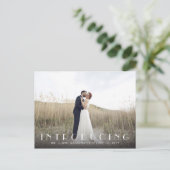 Faire-part de mariage de M. + Mme (Debout devant)